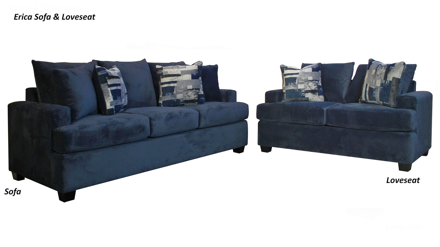 Huntington Furniture Blue Sofa Loveseat